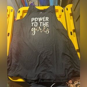 Black Livi Active Tank Top with Empowering Slogan